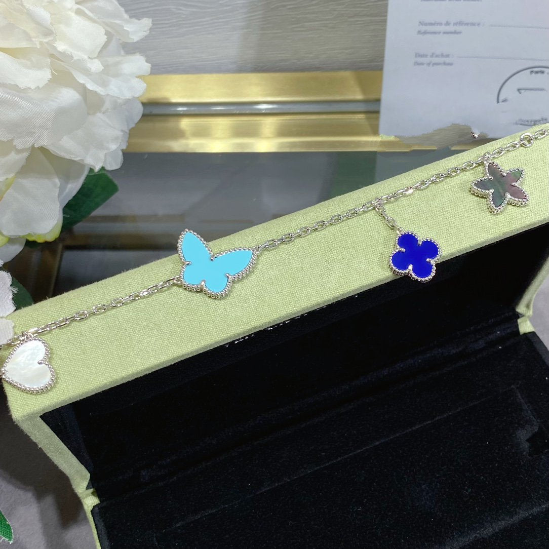 [Elowen Jewels]LUCKY SPRING SILVER BRACELET 4 MOTIF