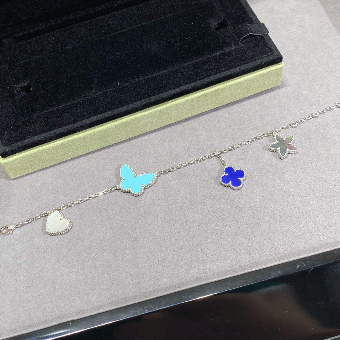 [Elowen Jewels]LUCKY SPRING SILVER BRACELET 4 MOTIF
