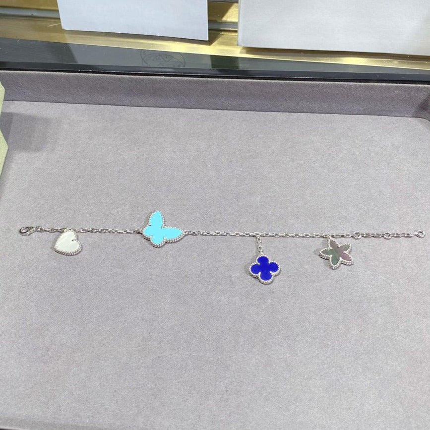 [Elowen Jewels]LUCKY SPRING SILVER BRACELET 4 MOTIF