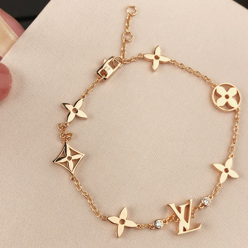 [Elowen Jewels]STAR AND SUN 7 MOTIFS GOLD BRACELET