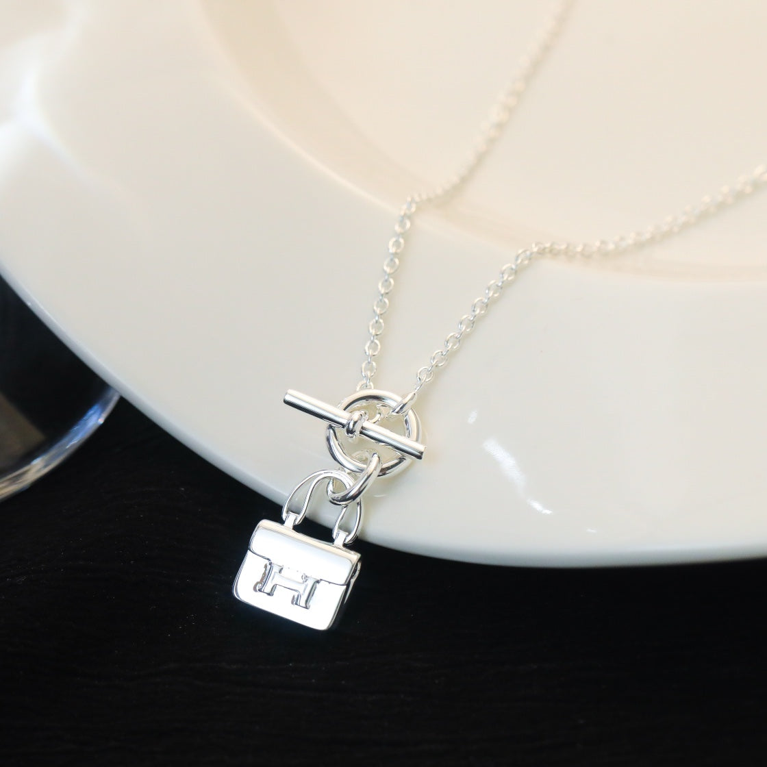 [Elowen Jewels]POP H PEDANT SILVER NECKLACE