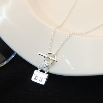 [Elowen Jewels]POP H PEDANT SILVER NECKLACE