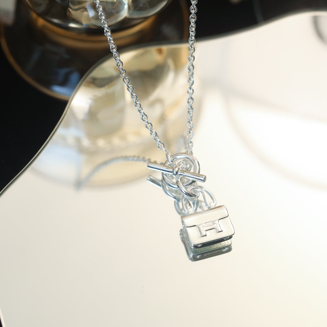 [Elowen Jewels]POP H PEDANT SILVER NECKLACE
