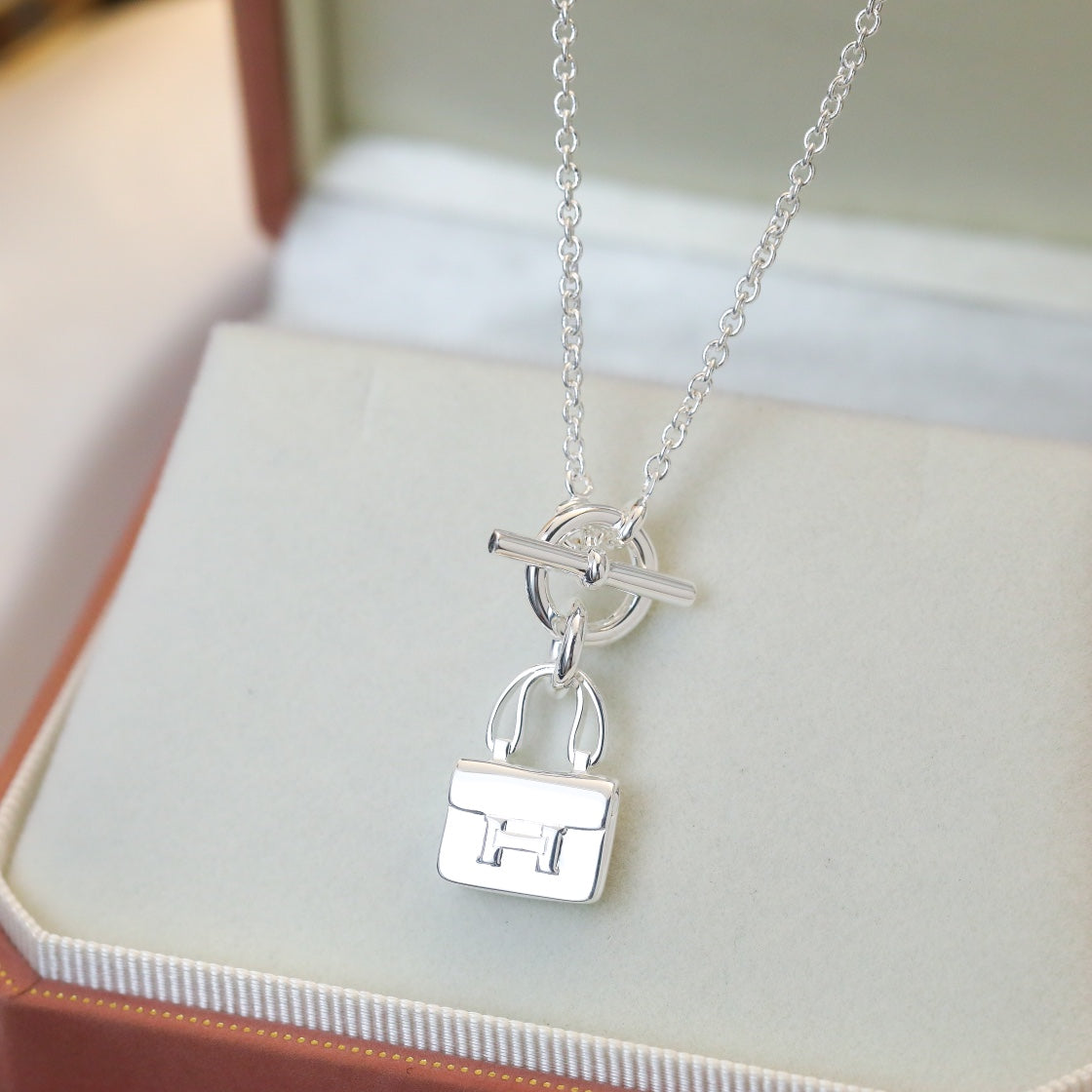 [Elowen Jewels]POP H PEDANT SILVER NECKLACE
