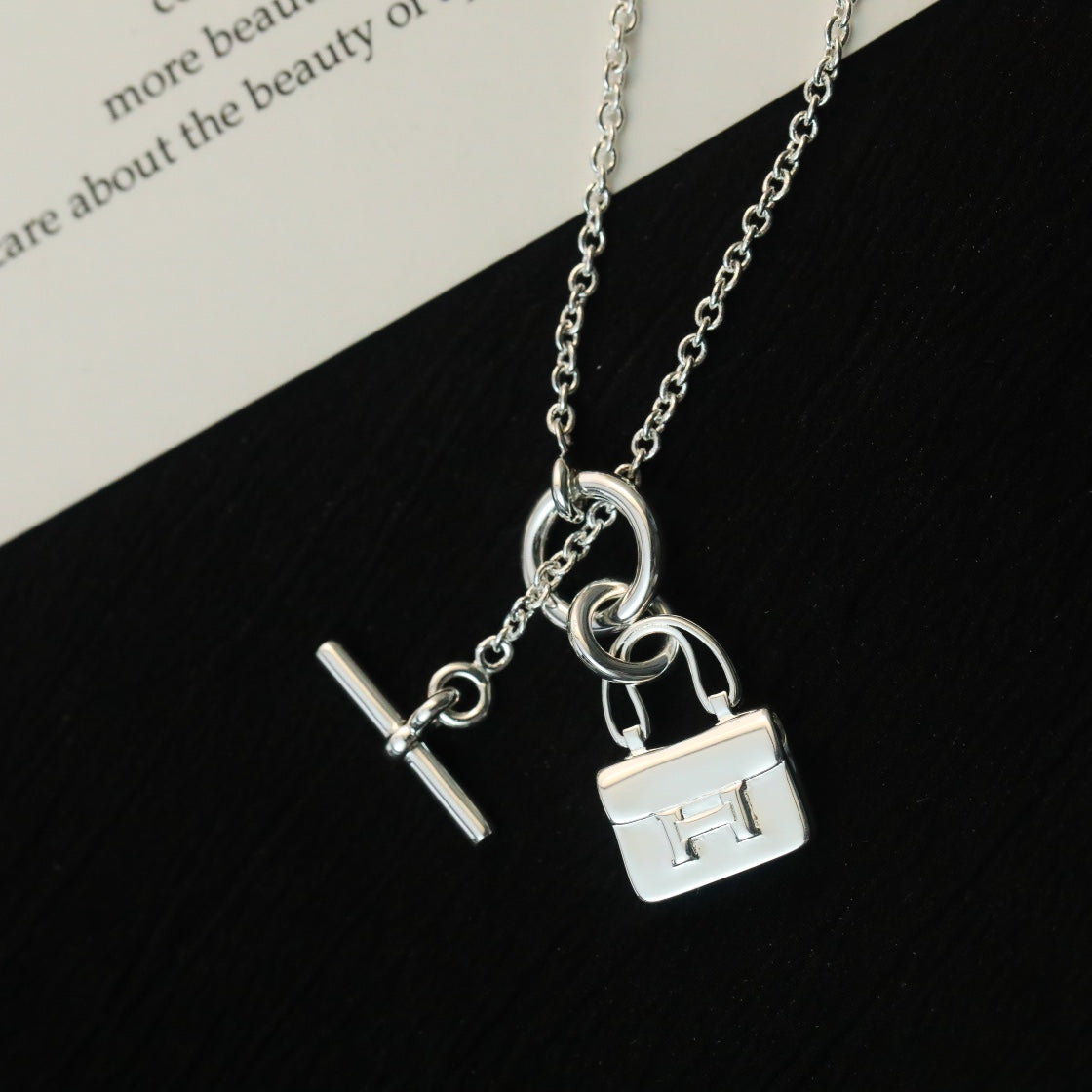 [Elowen Jewels]POP H PEDANT SILVER NECKLACE