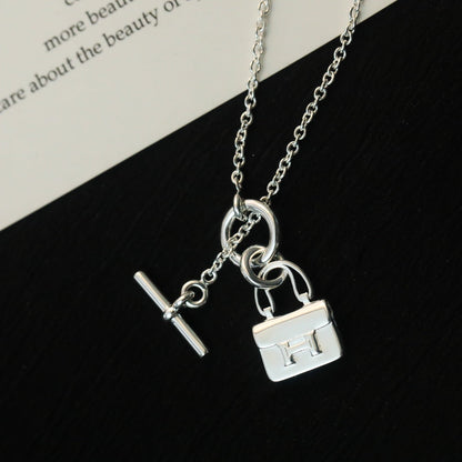 [Elowen Jewels]POP H PEDANT SILVER NECKLACE