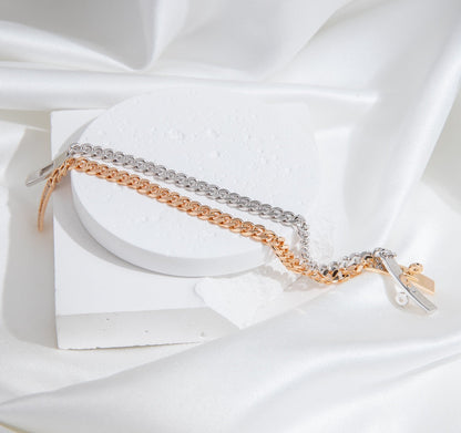 [Elowen Jewels]KELLY CHAIN SILVER DIAMOND BRACELET