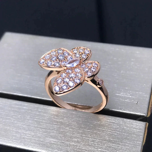 [Elowen Jewels]BUTTERFLY PINK GOLD DIAMOND RING