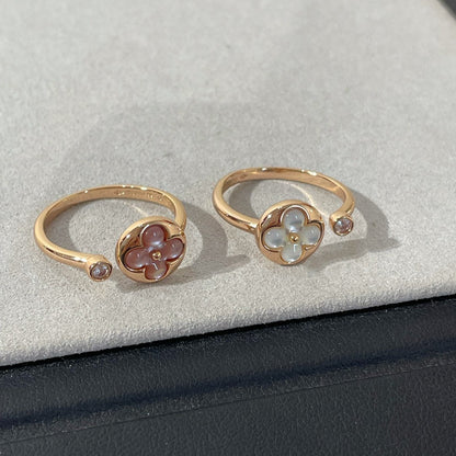 [Elowen Jewels]SUN 1 DIAMOND PINK MOP RING