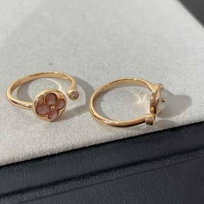 [Elowen Jewels]SUN 1 DIAMOND PINK MOP RING