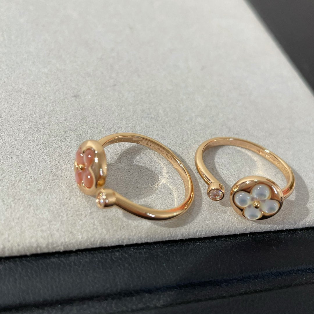 [Elowen Jewels]SUN 1 DIAMOND PINK MOP RING