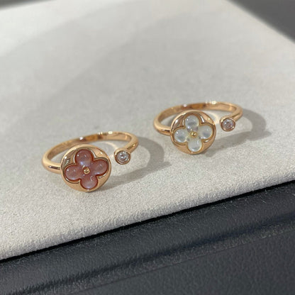 [Elowen Jewels]SUN 1 DIAMOND PINK MOP RING