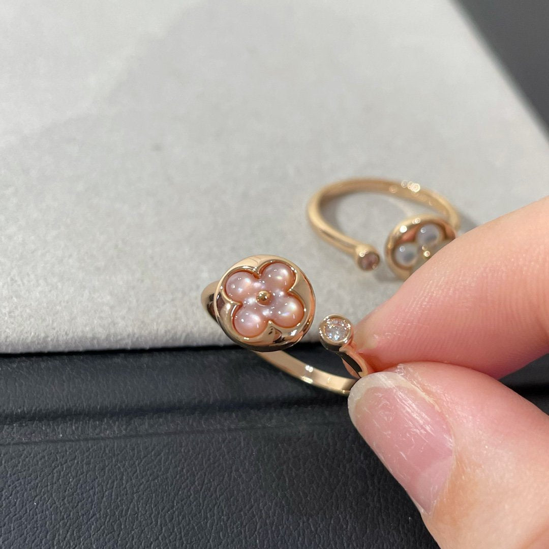 [Elowen Jewels]SUN 1 DIAMOND PINK MOP RING