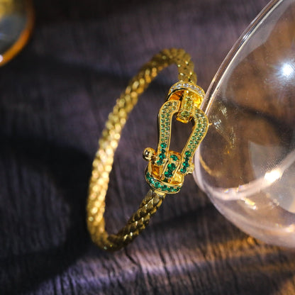 [Elowen Jewels]FORCE 10 GOLD GREEN DIAMOND PAVED