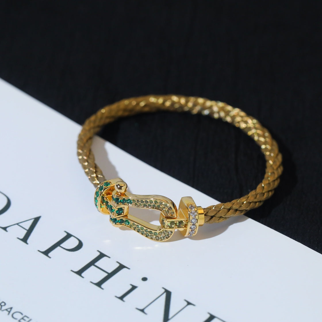 [Elowen Jewels]FORCE 10 GOLD GREEN DIAMOND PAVED
