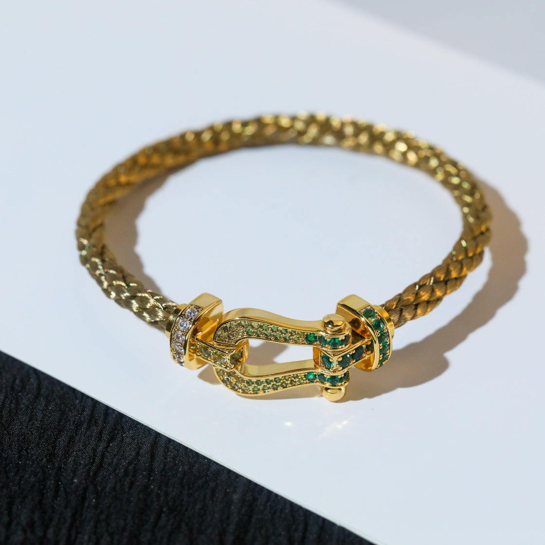 [Elowen Jewels]FORCE 10 GOLD GREEN DIAMOND PAVED