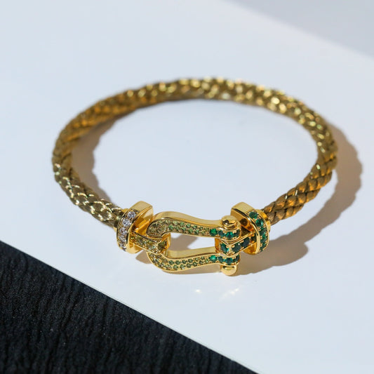 [Elowen Jewels]FORCE 10 GOLD GREEN DIAMOND PAVED