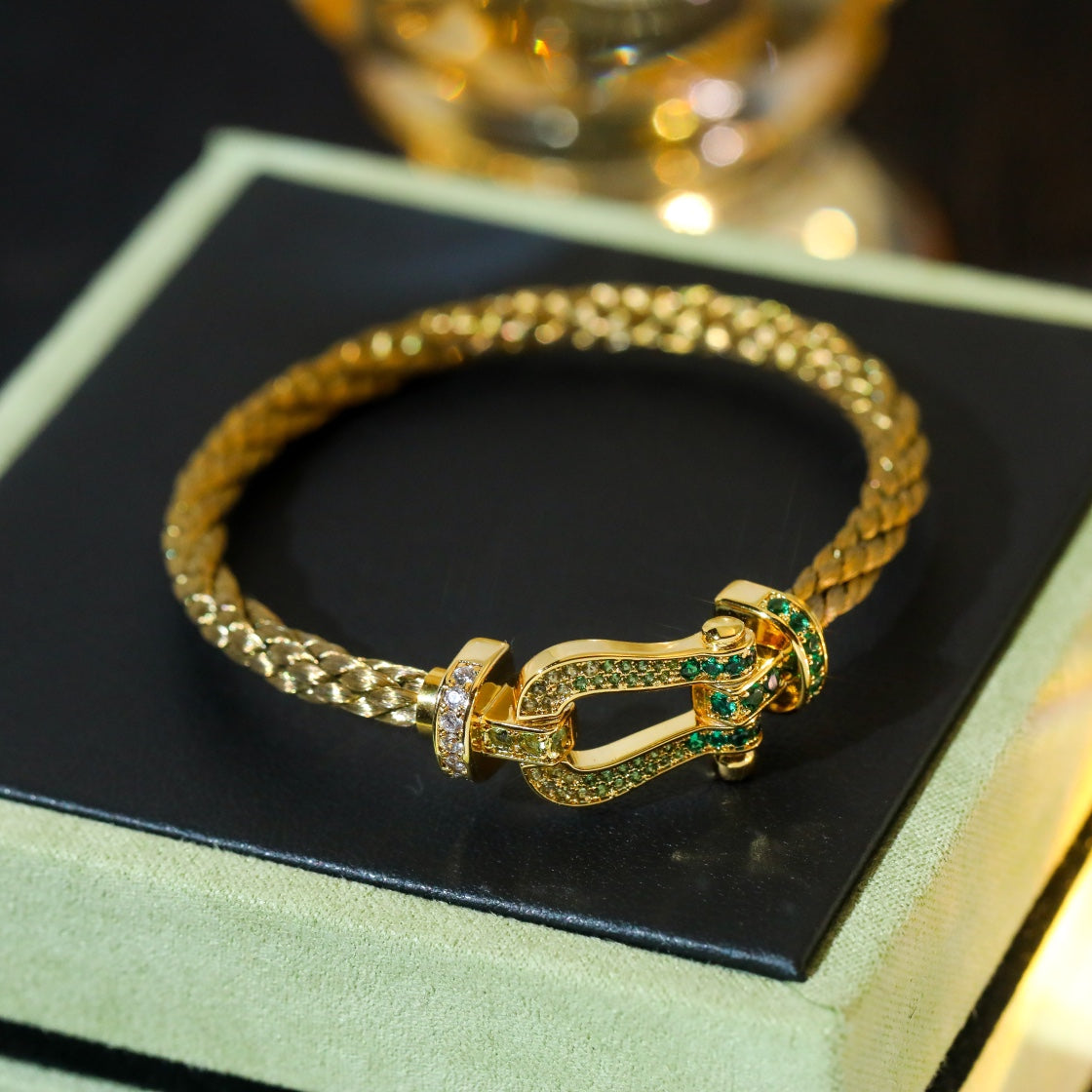 [Elowen Jewels]FORCE 10 GOLD GREEN DIAMOND PAVED