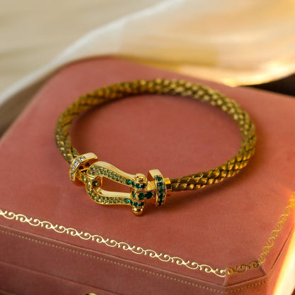 [Elowen Jewels]FORCE 10 GOLD GREEN DIAMOND PAVED