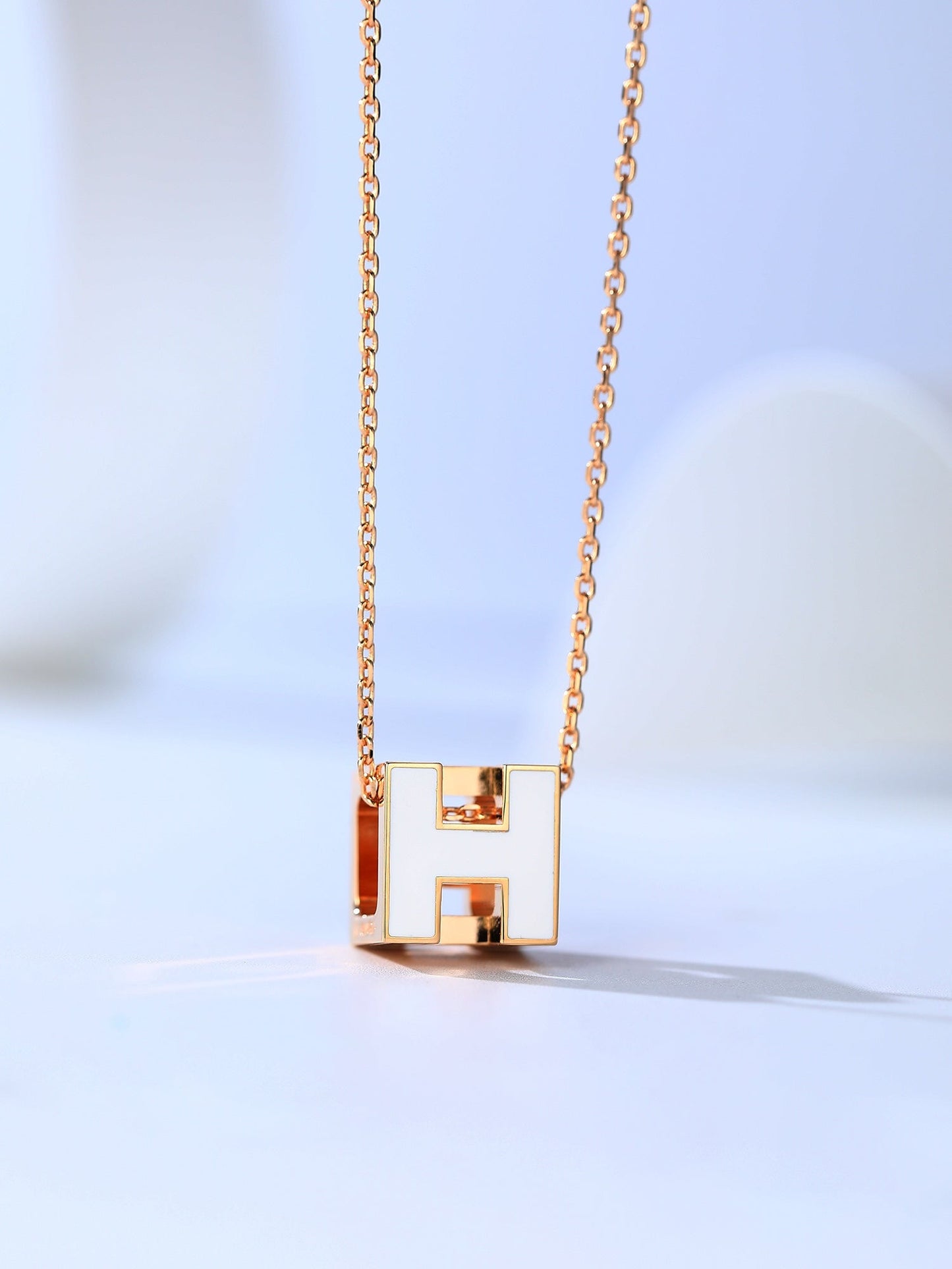[Elowen Jewels]H CAGE PINK GOLD NECKLACE