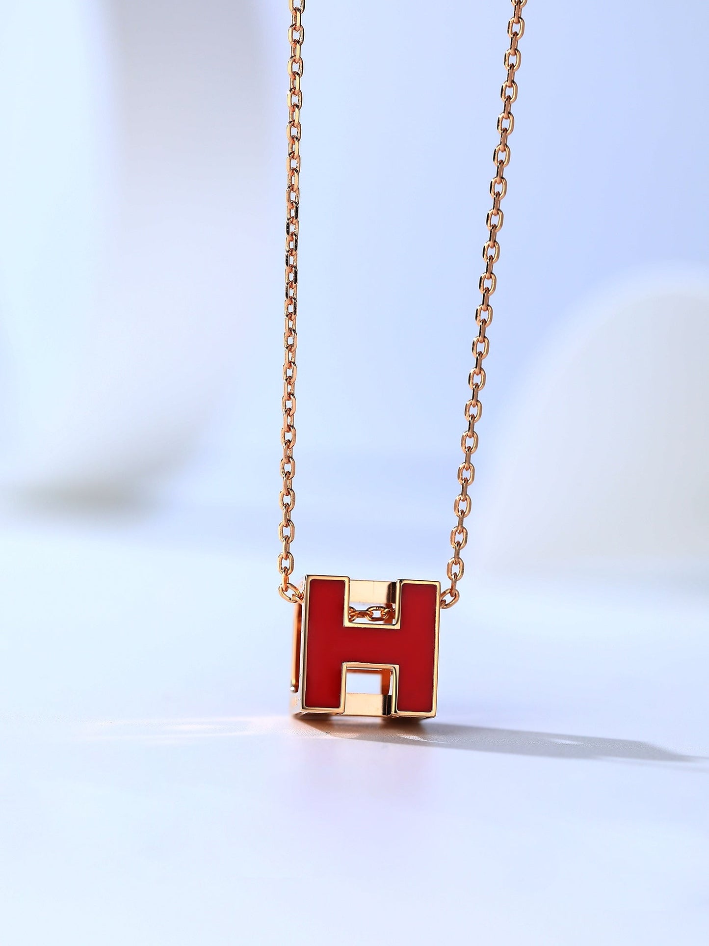 [Elowen Jewels]H CAGE PINK GOLD NECKLACE