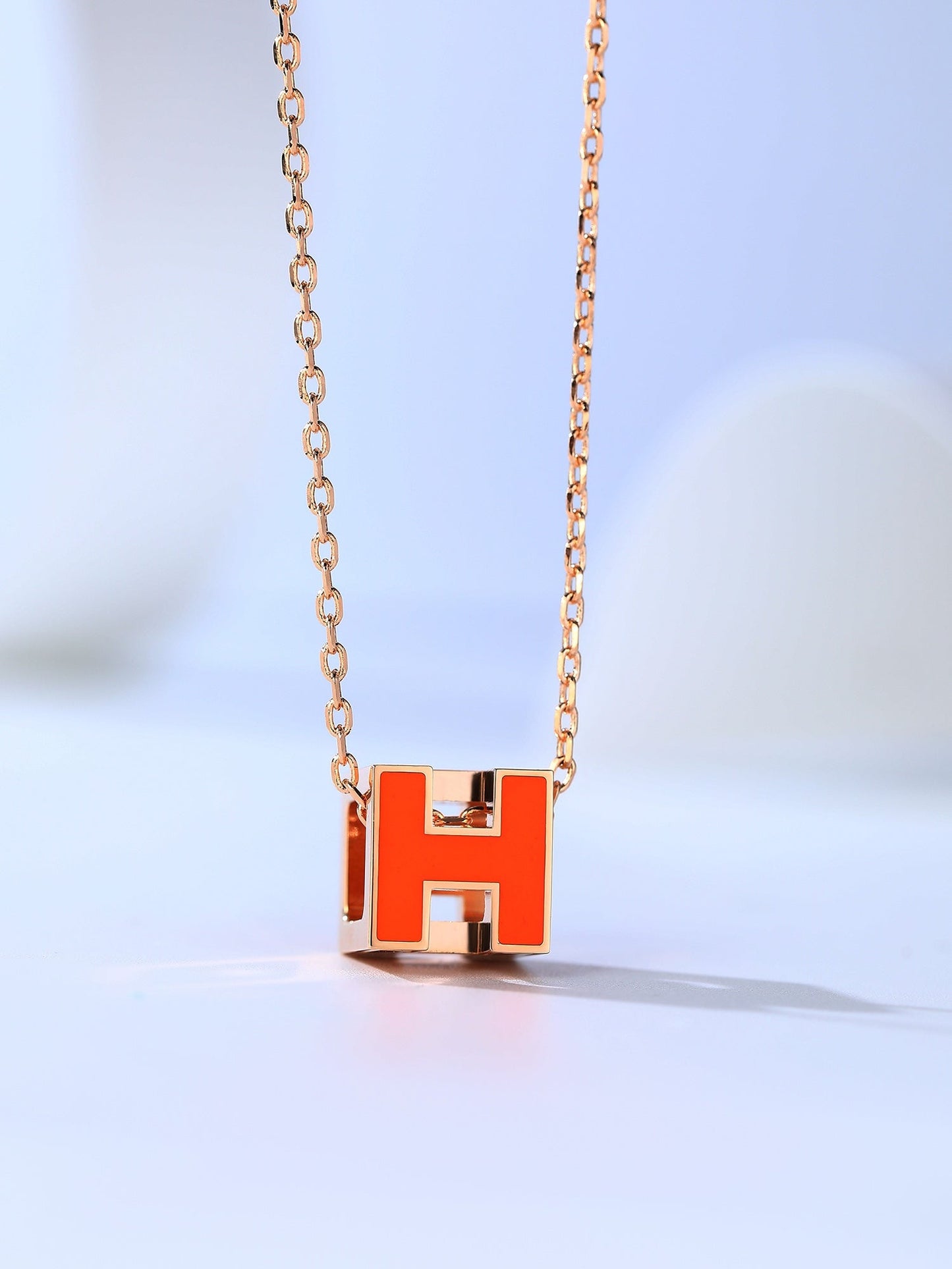 [Elowen Jewels]H CAGE PINK GOLD NECKLACE