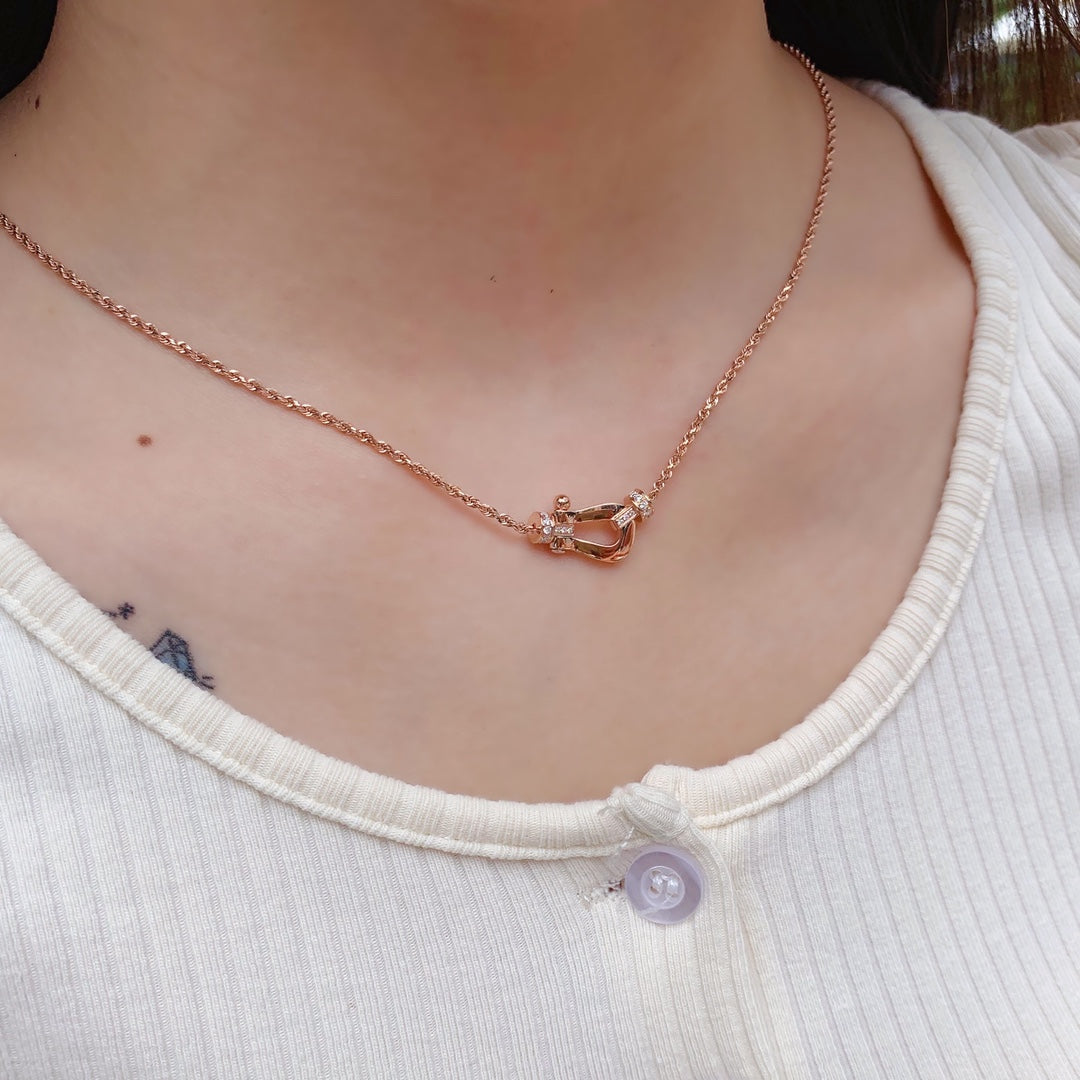 [Elowen Jewels]FORCE 10 PINK GOLD DIAMOND NECKLACE