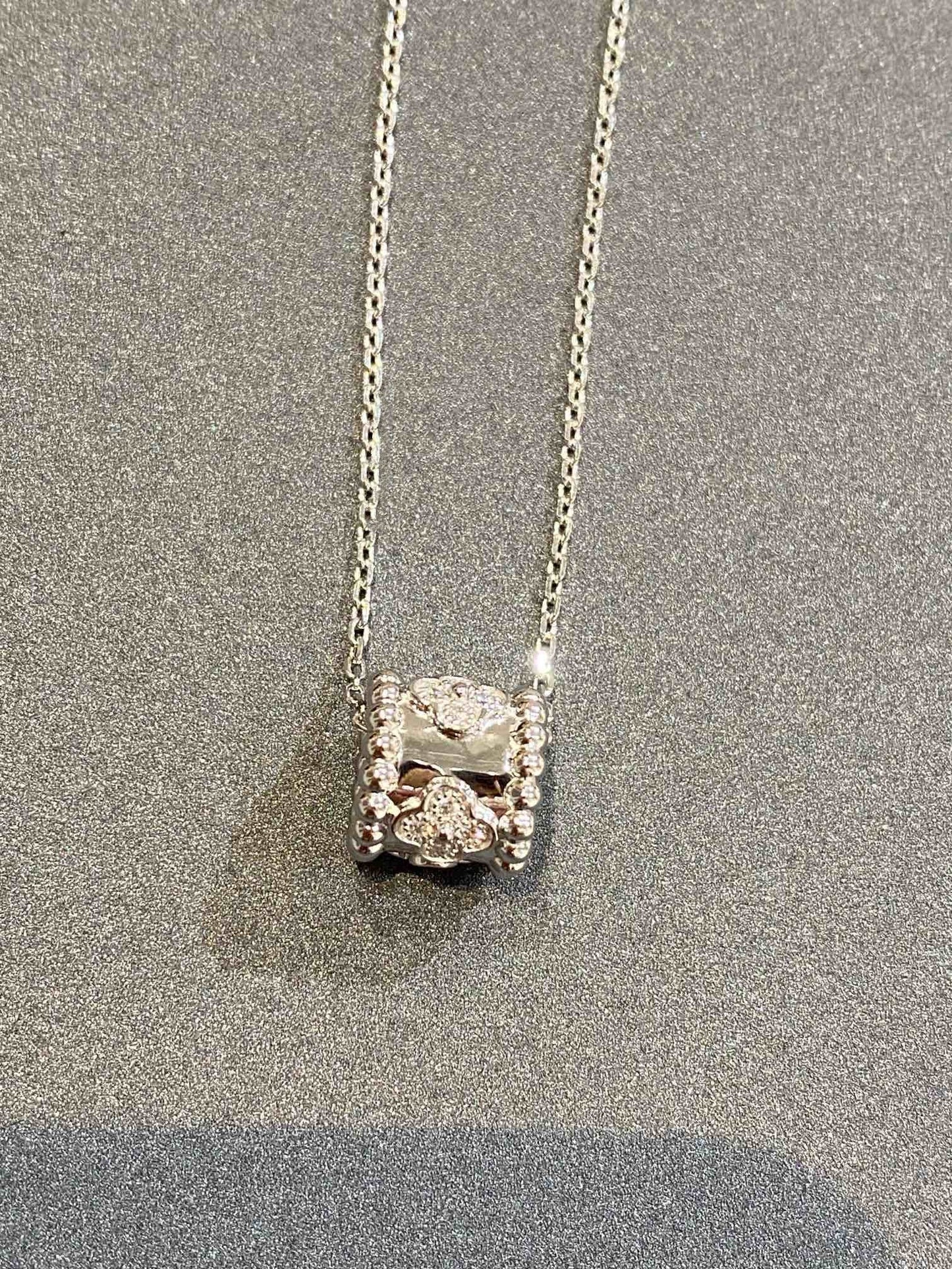 [Elowen Jewels]PERLEE PEDANT SIVLER DIAMOND NECKLACE