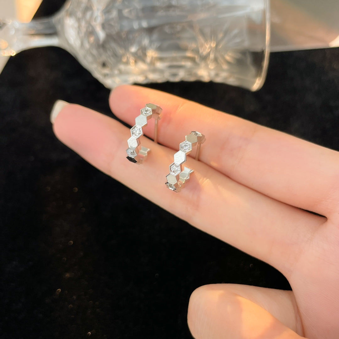 [Elowen Jewels]BEE LOVE DIAMOND HOOP EARRINGS