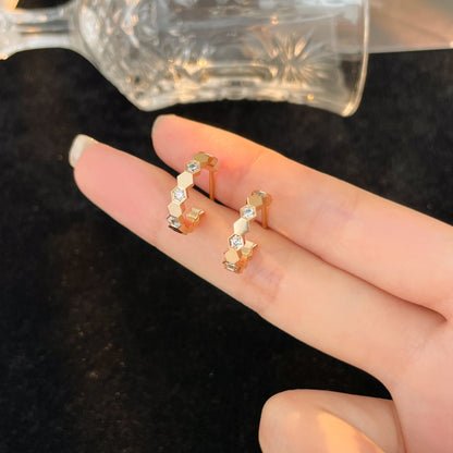 [Elowen Jewels]BEE LOVE DIAMOND HOOP EARRINGS