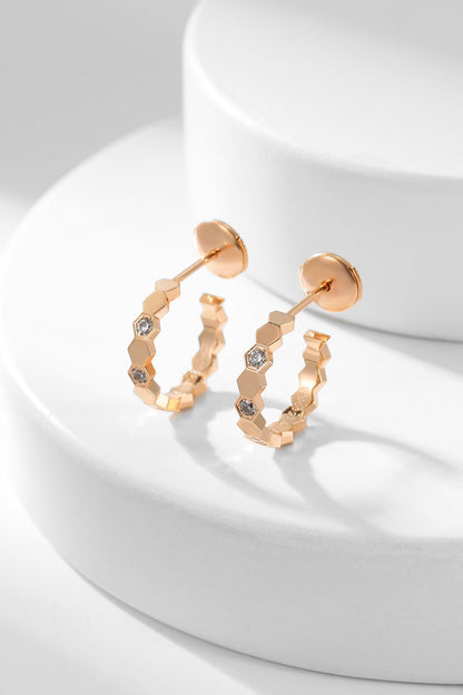 [Elowen Jewels]BEE LOVE DIAMOND HOOP EARRINGS