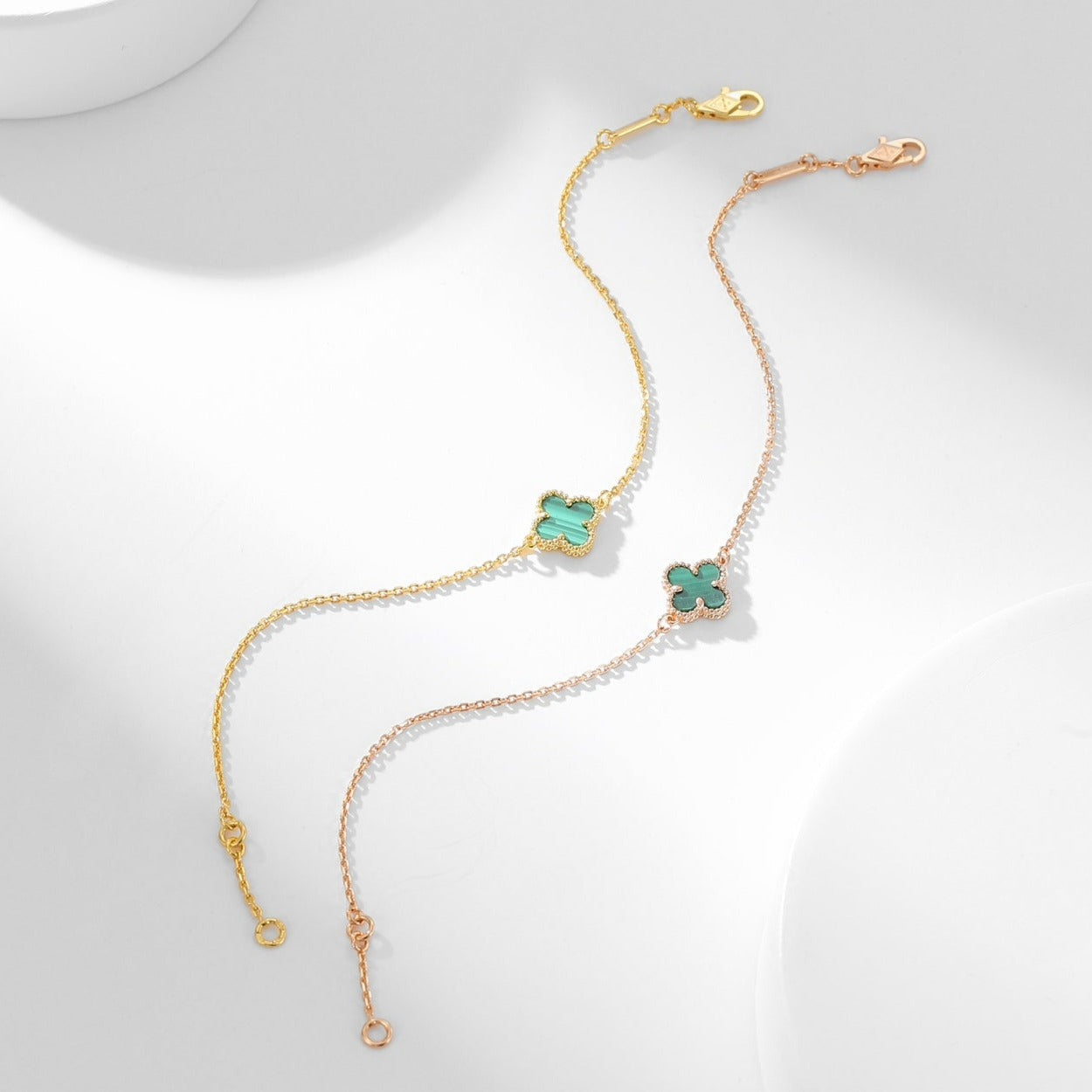 [Elowen Jewels]CLOVER BRACELET MALACHITE 1 MOTIF