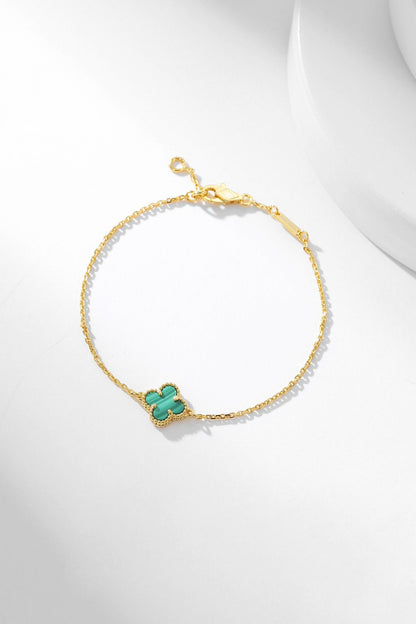 [Elowen Jewels]CLOVER BRACELET MALACHITE 1 MOTIF
