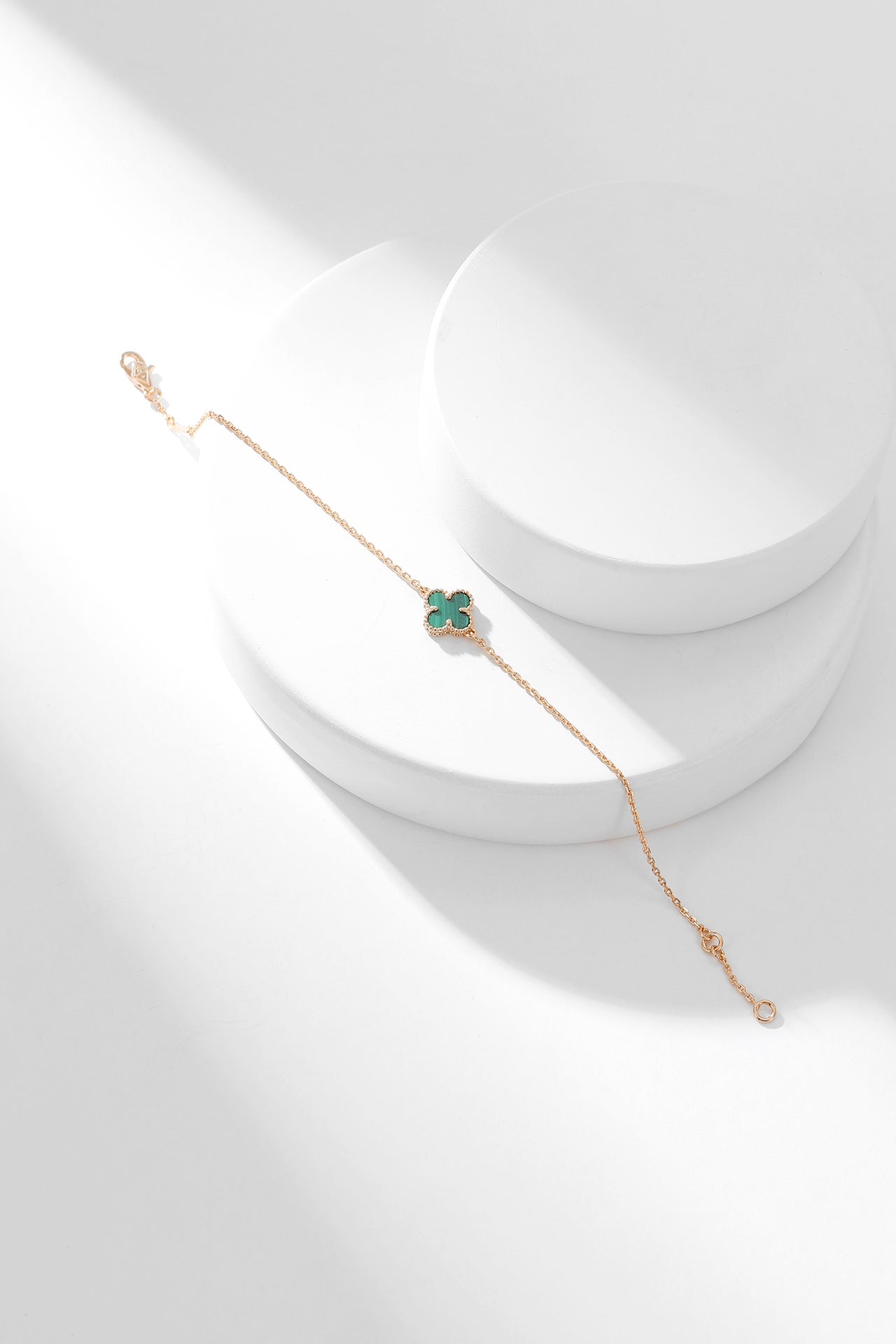 [Elowen Jewels]CLOVER BRACELET MALACHITE 1 MOTIF
