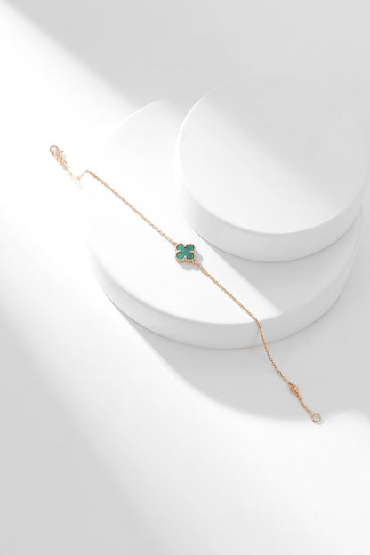 [Elowen Jewels]CLOVER BRACELET MALACHITE 1 MOTIF