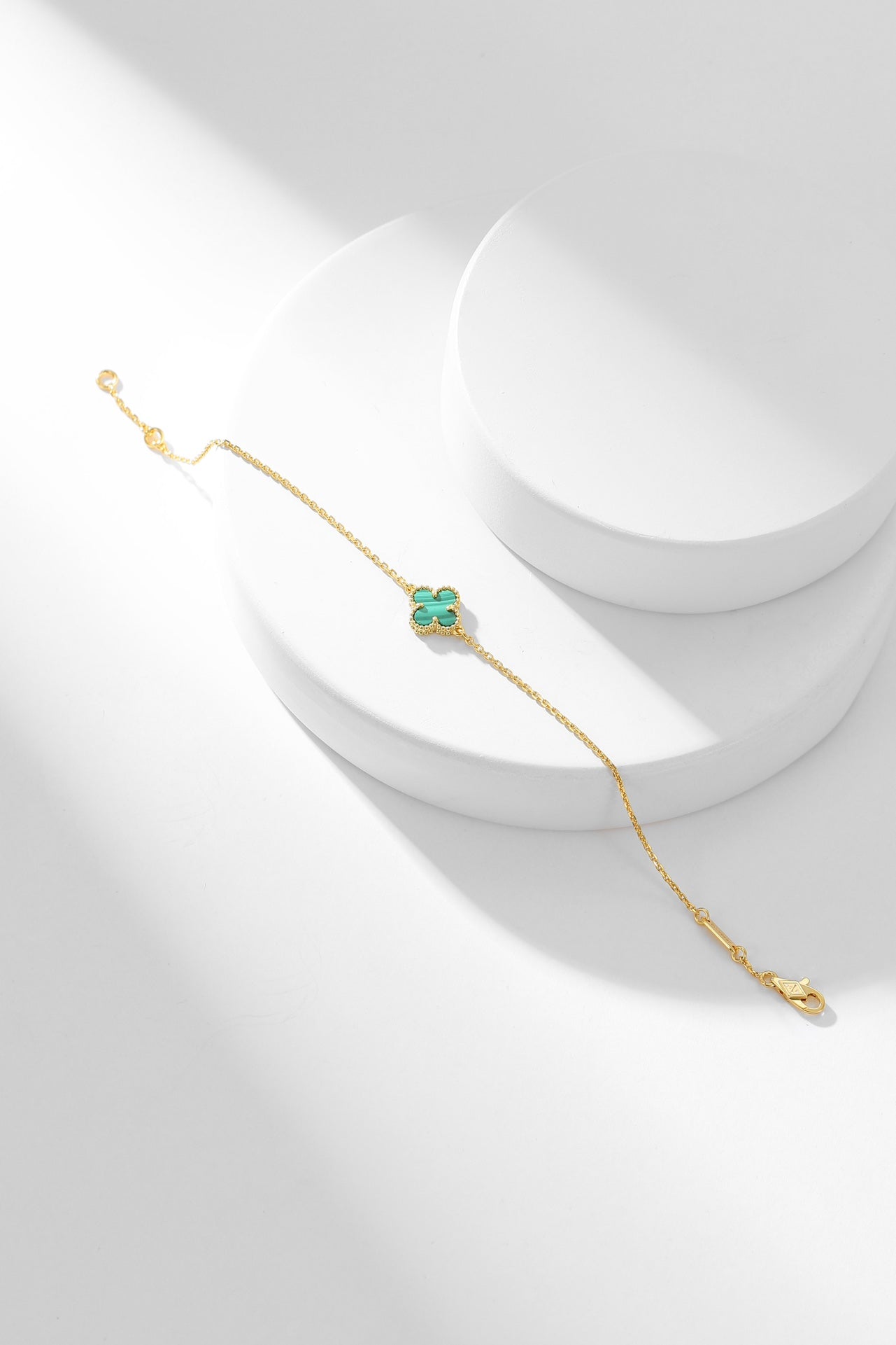 [Elowen Jewels]CLOVER BRACELET MALACHITE 1 MOTIF