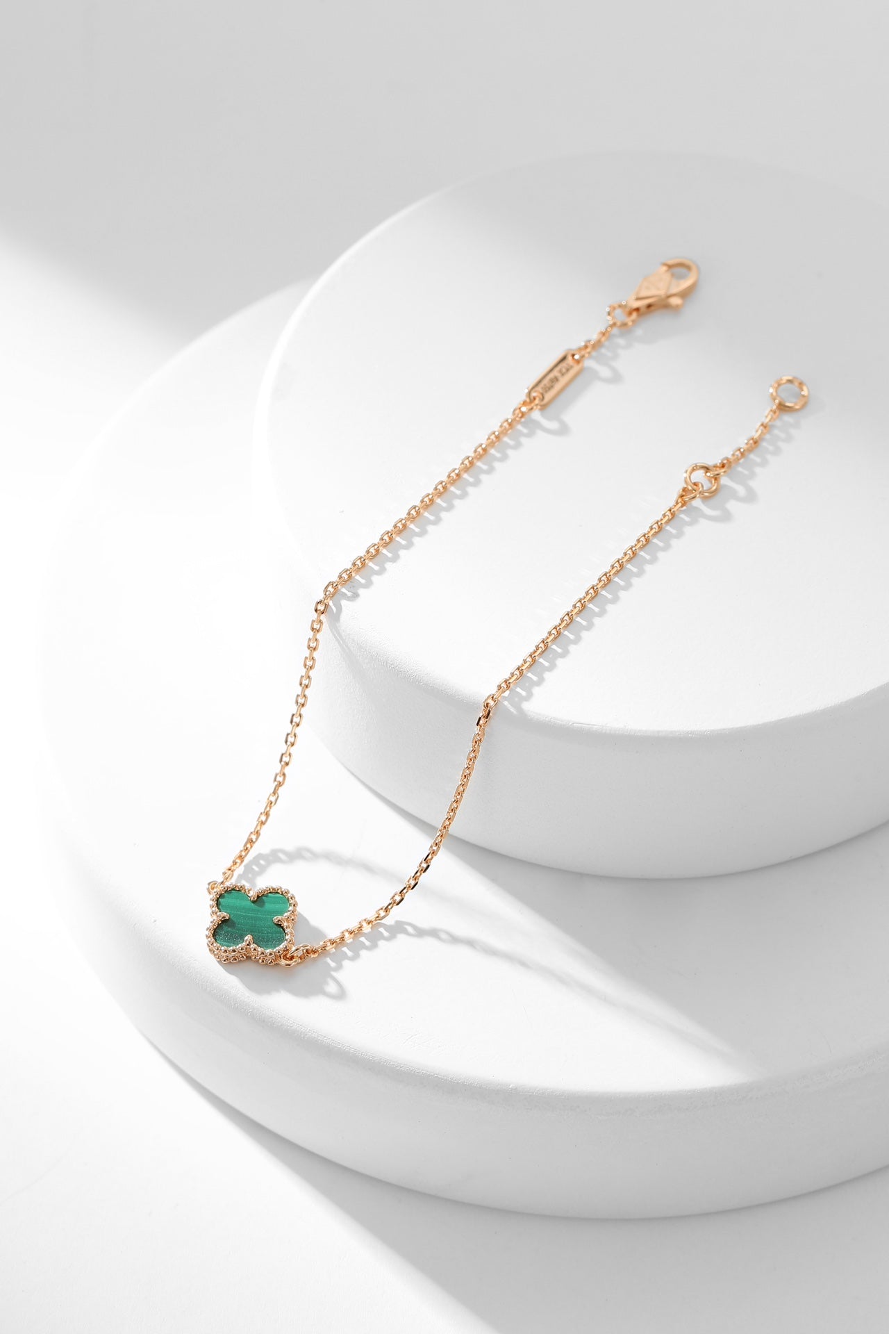 [Elowen Jewels]CLOVER BRACELET MALACHITE 1 MOTIF