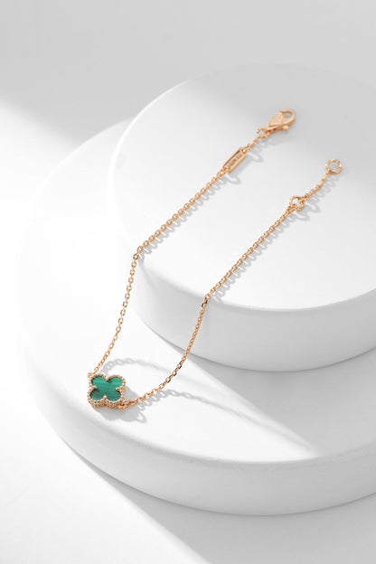 [Elowen Jewels]CLOVER BRACELET MALACHITE 1 MOTIF
