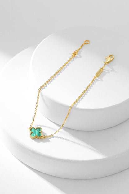 [Elowen Jewels]CLOVER BRACELET MALACHITE 1 MOTIF