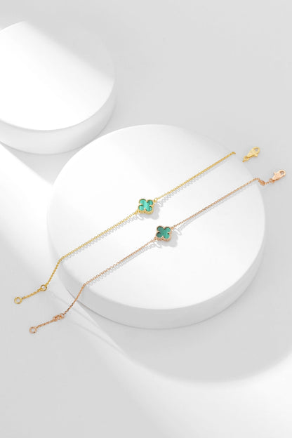 [Elowen Jewels]CLOVER BRACELET MALACHITE 1 MOTIF