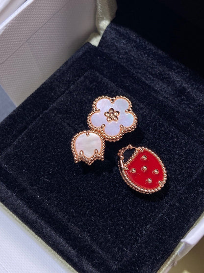 [Elowen Jewels]LUCKY 3 MOTIF ROSE GOLD RING