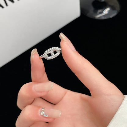 [Elowen Jewels]RONDE SMALL SILVER DIAMOND RING