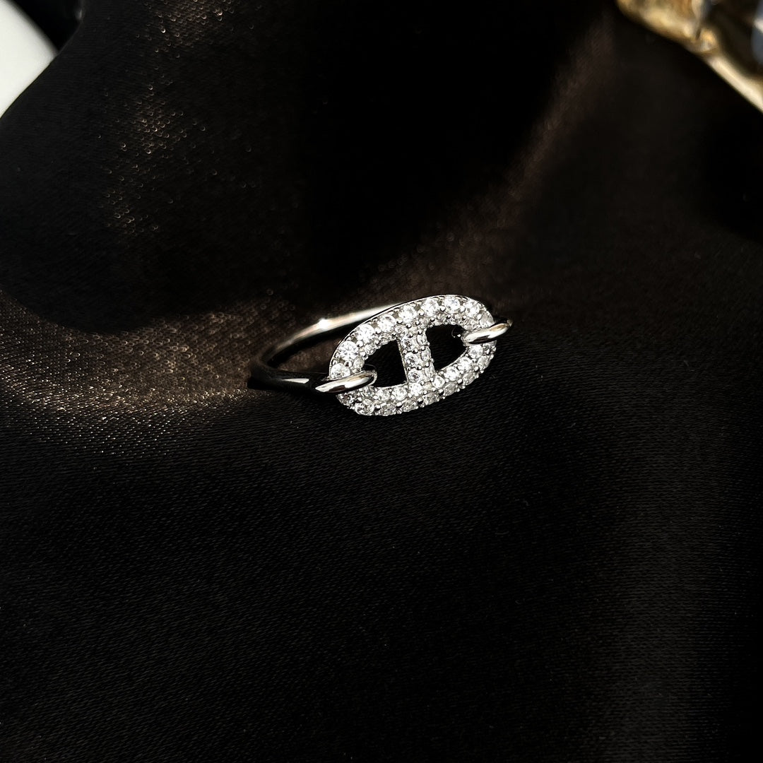 [Elowen Jewels]RONDE SMALL SILVER DIAMOND RING