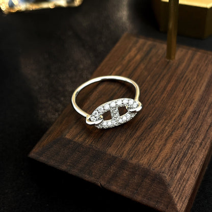 [Elowen Jewels]RONDE SMALL SILVER DIAMOND RING
