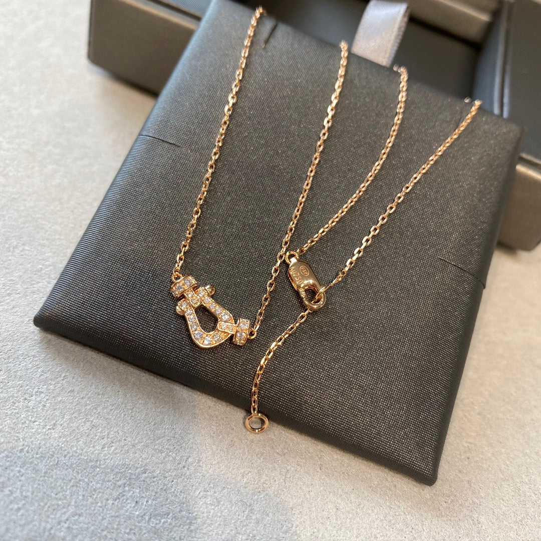 [Elowen Jewels]FORCE 10 DIAMOND PINK GOLD NECKLACE MINI MODEL