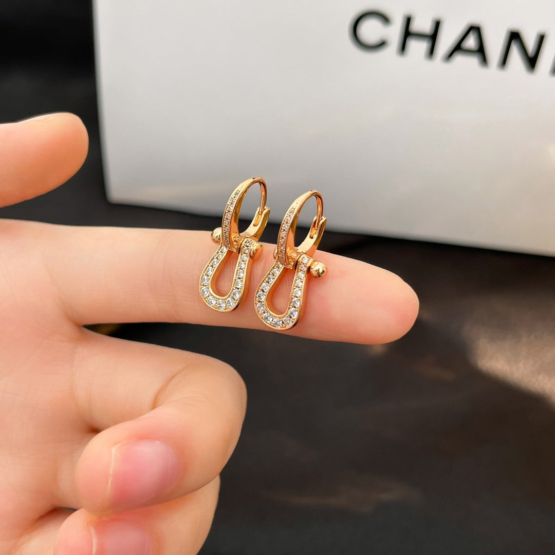 [Elowen Jewels]FORCE 10 FULL DIAMOND DROP EARRINGS MEDIUM MODEL