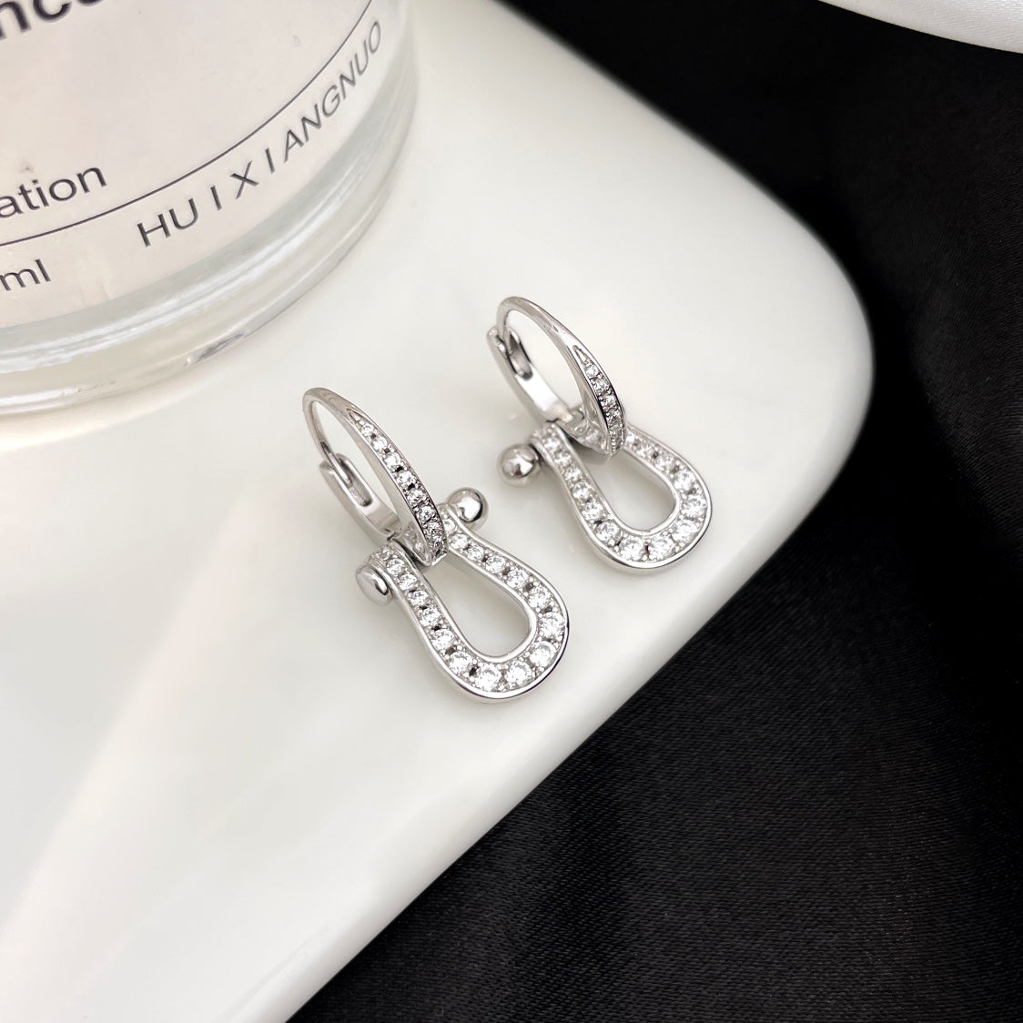 [Elowen Jewels]FORCE 10 FULL DIAMOND DROP EARRINGS MEDIUM MODEL