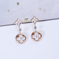 [Elowen Jewel]STAR AND SUN PINK GOLD MOP DROP EARRINGS