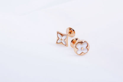 [Elowen Jewels]STAR AND SUN PINK GOLD MOP STUD EARRINGS