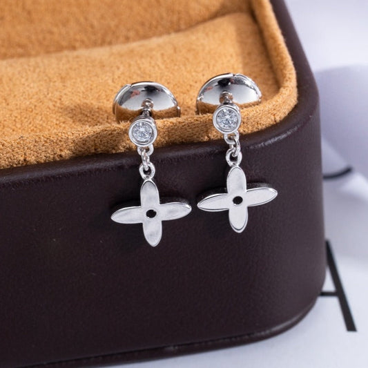 [Elowen Jewels]VIDYLLE SILVER DIAMOND MINI DROP EARRINGS